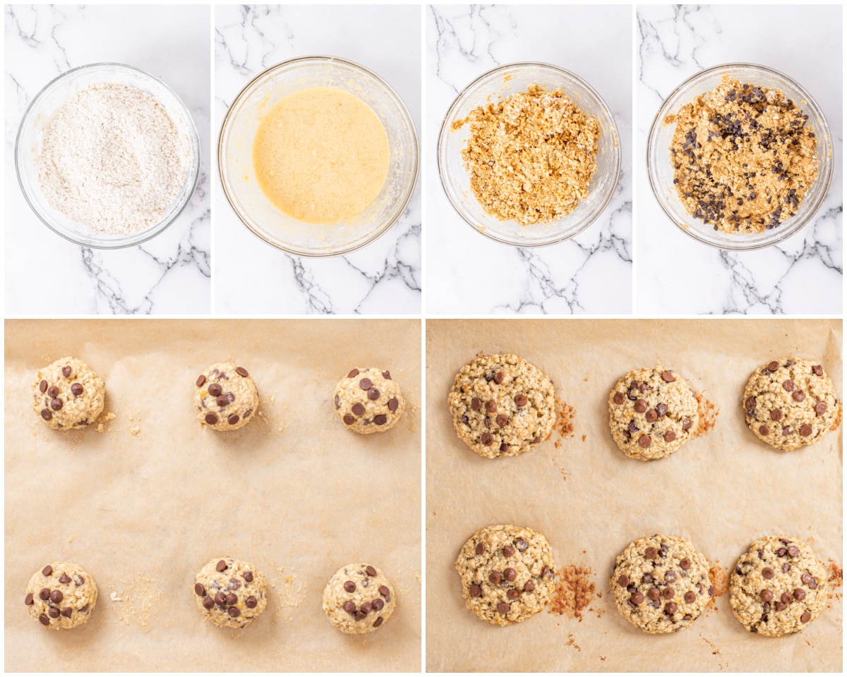 how to make banana chocolate chip oatmeal cookies