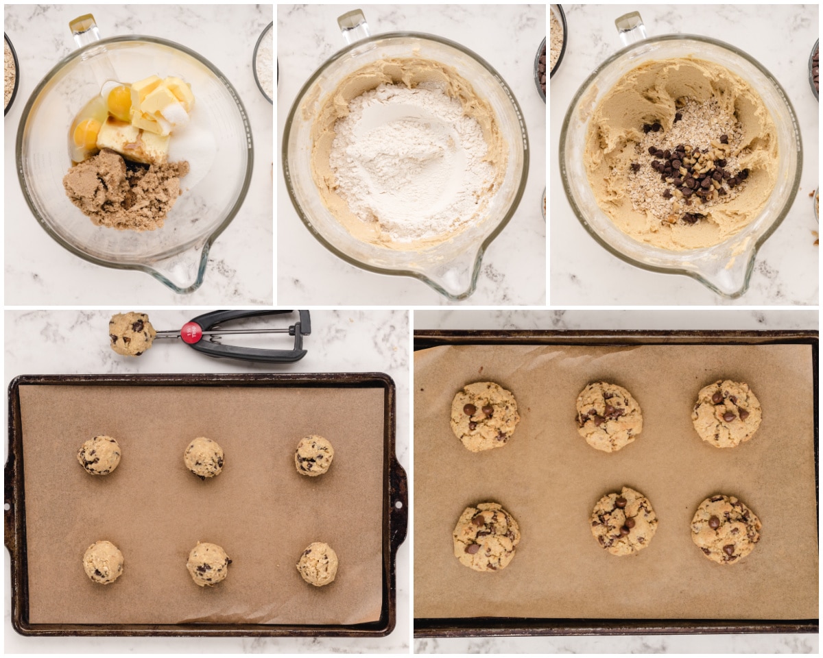 how to make walnut chocolate chip oatmeal cookies