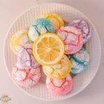 Spring Pastel Lemon Crinkle Cookies