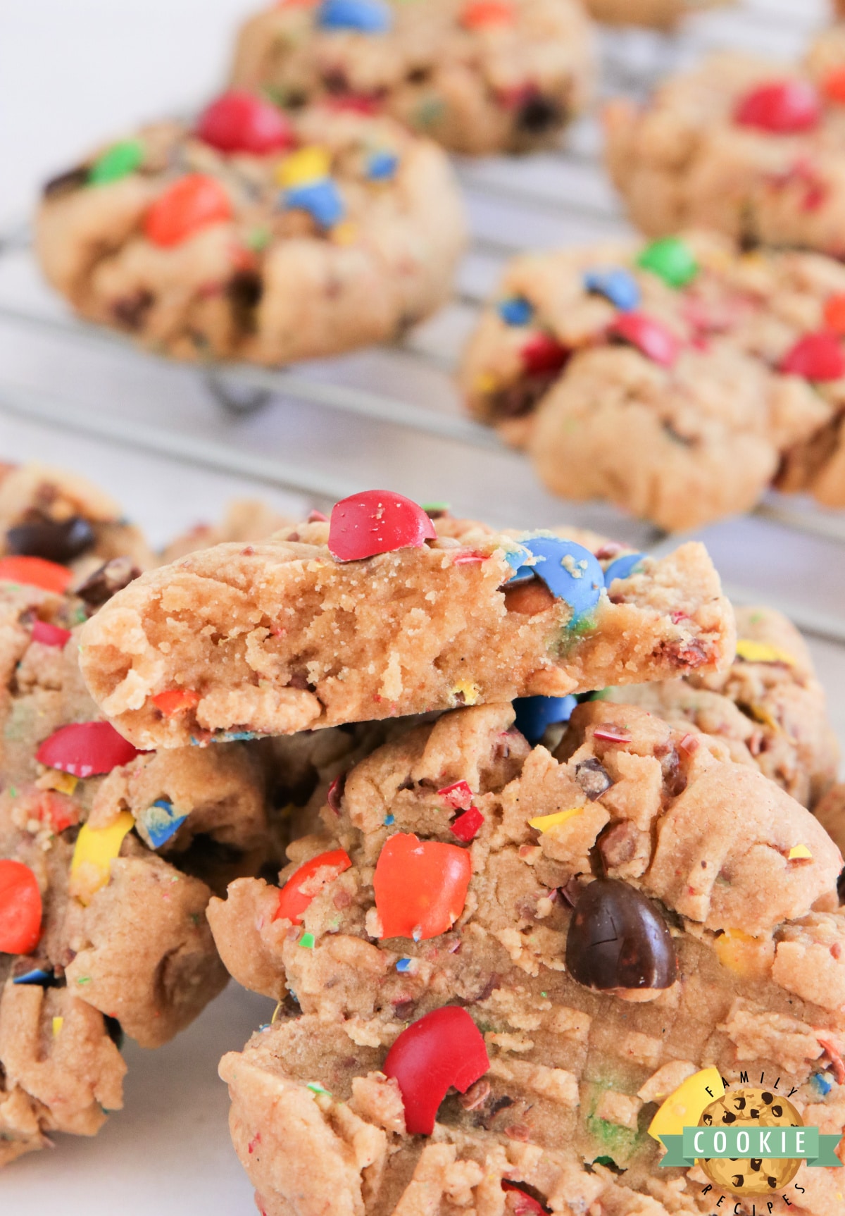 Big Peanut Butter M&M Cookies — Let's Dish Recipes