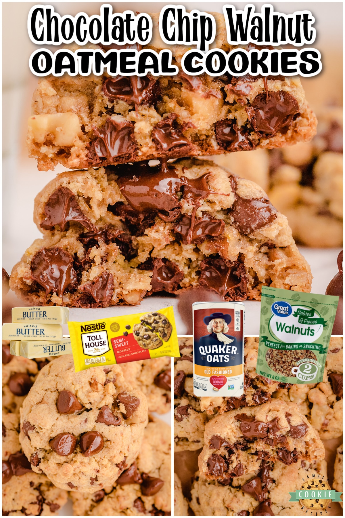 OATMEAL WALNUT CHOCOLATE CHIP COOKIES - Family Cookie Recipes