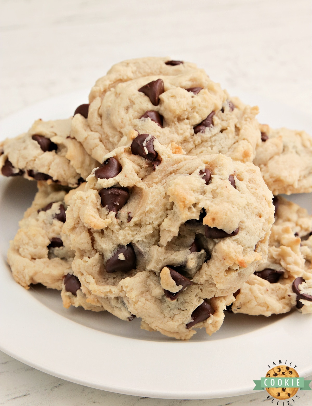 Cream Cheese Chocolate Chip Cookies are so soft, chewy and don't require any eggs. One of my favorite chocolate chip cookie recipes! 