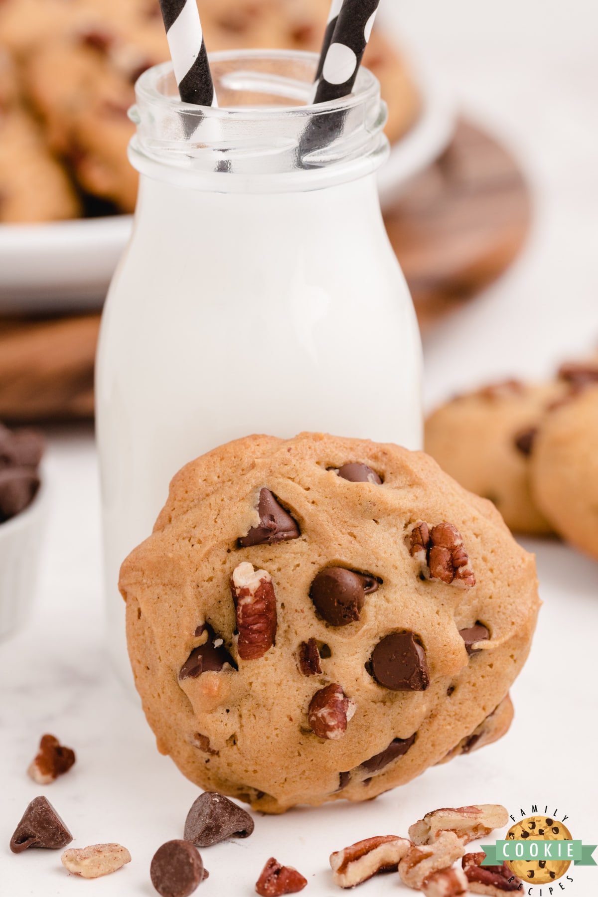 Chocolate chip cookies made with maple syrup and honey