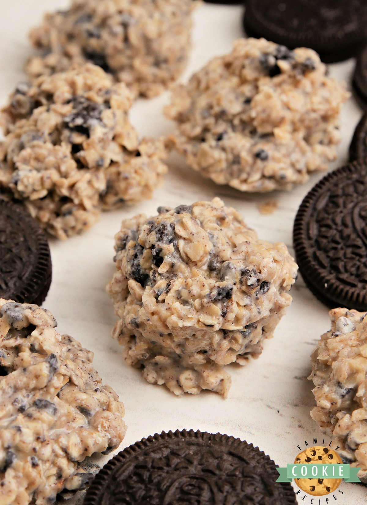 Cookies and Cream No Bake Cookies