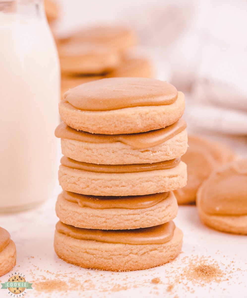 stack of brown sugar cookies