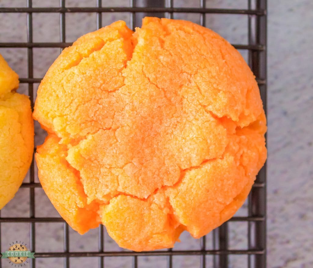 cake mix jello cookie on a cooling rack