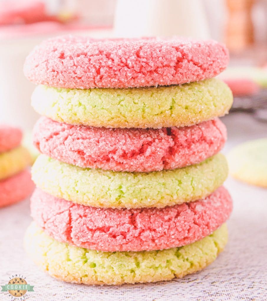 stack of jello sugar cookies