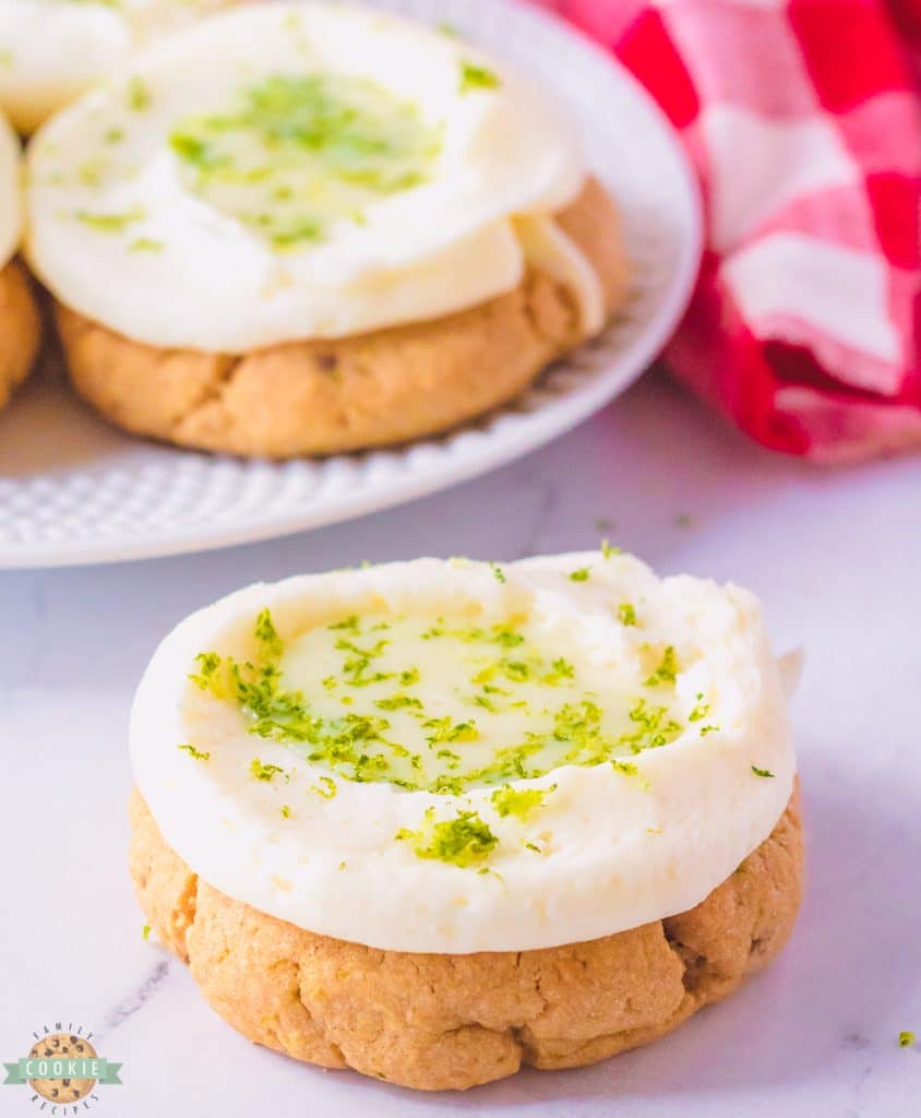 key lime pie cookies with frosting