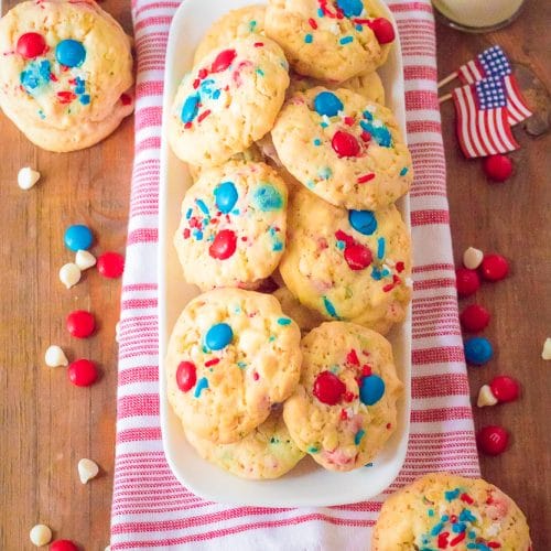 4th of july chocolate chip cookies