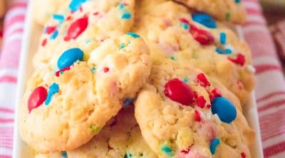 krispy M&M cookies for the 4th of July