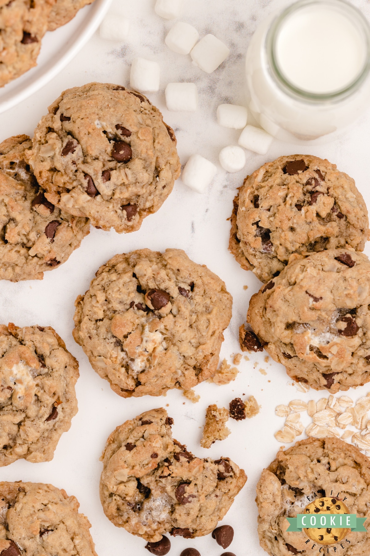 S'mores cookies made with oats