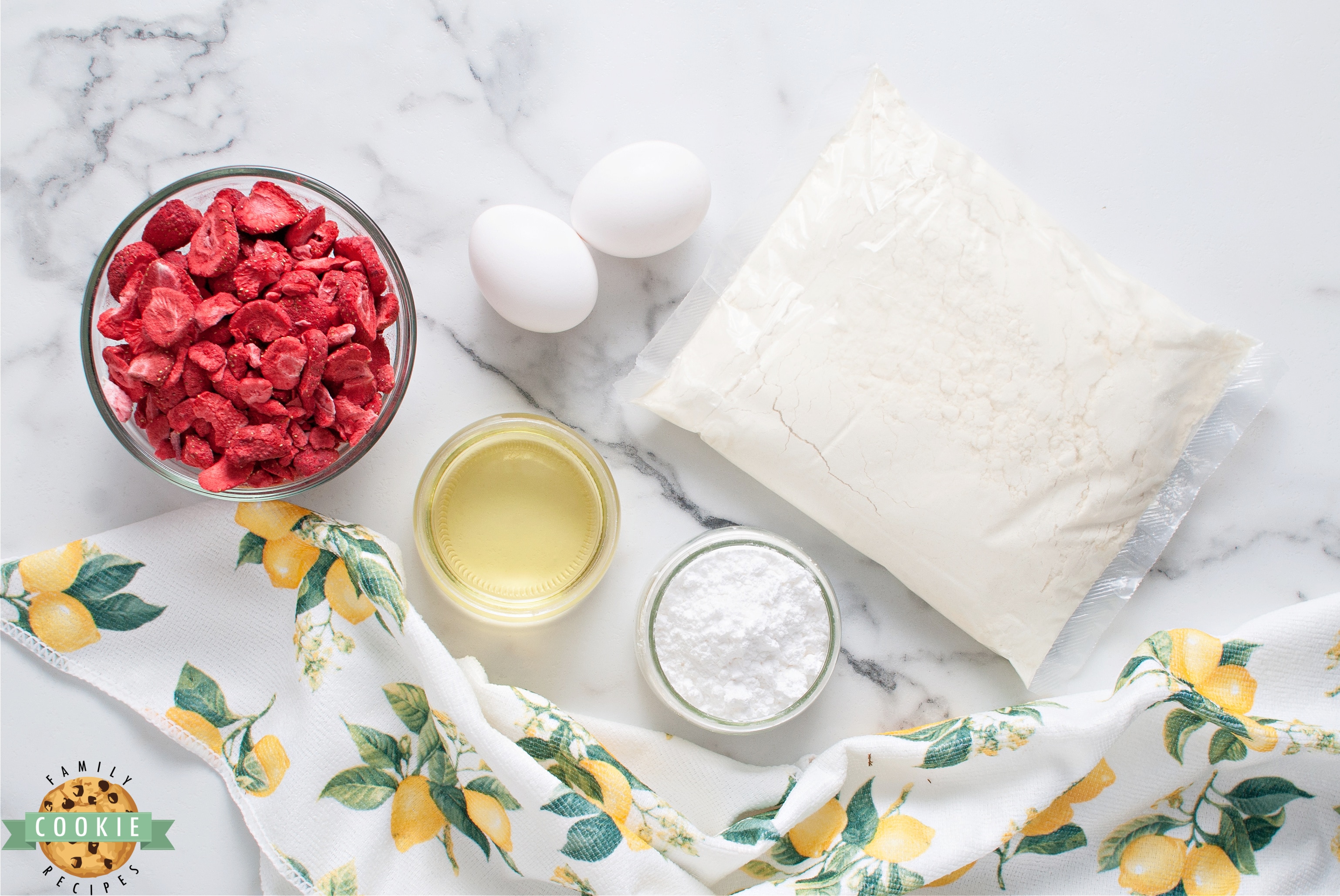 Ingredients in Strawberry Lemonade Cake Mix Cookies