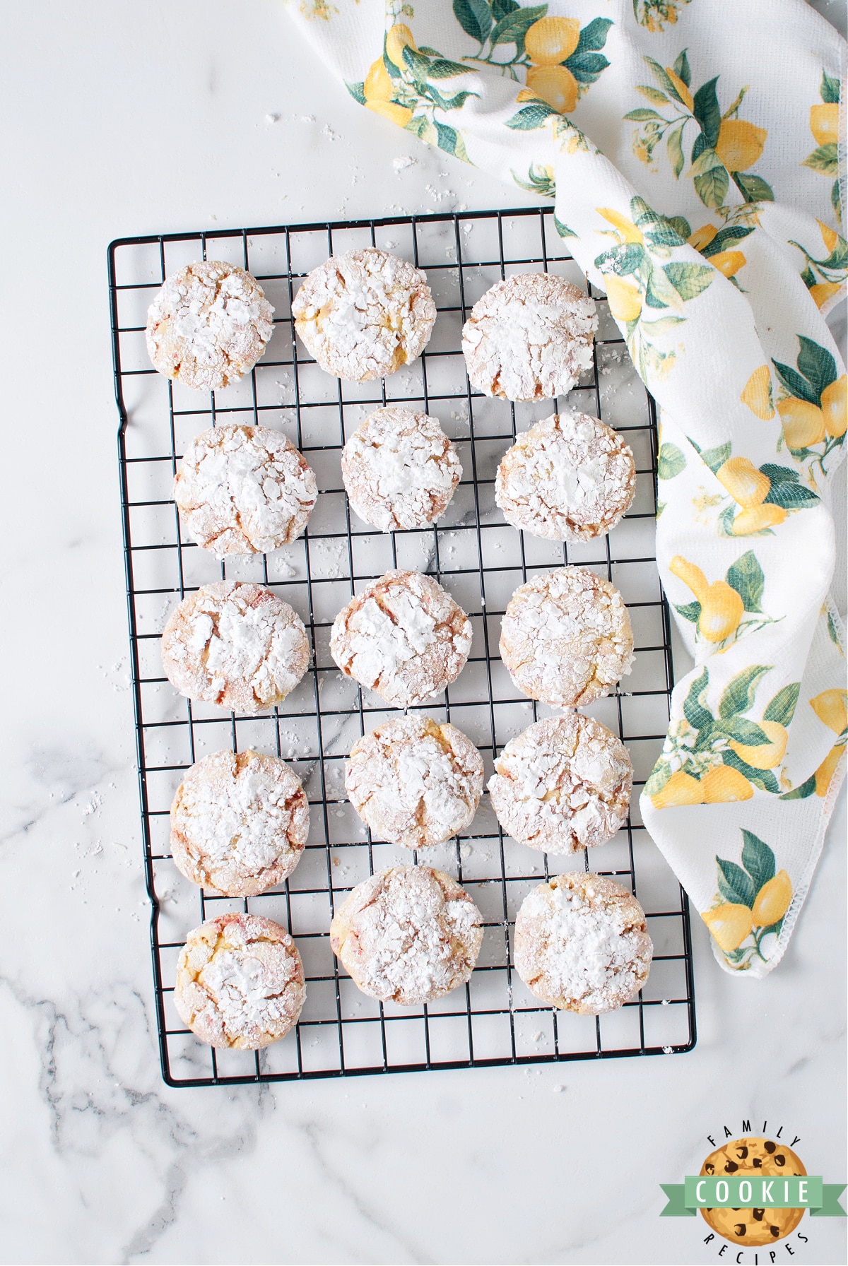 Lemon cake mix crinkle cookies 