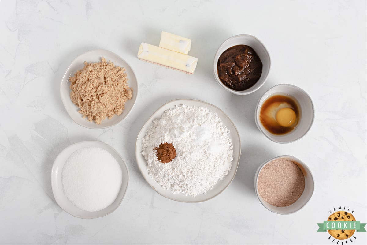 Ingredients in Apple Snickerdoodle Cookies