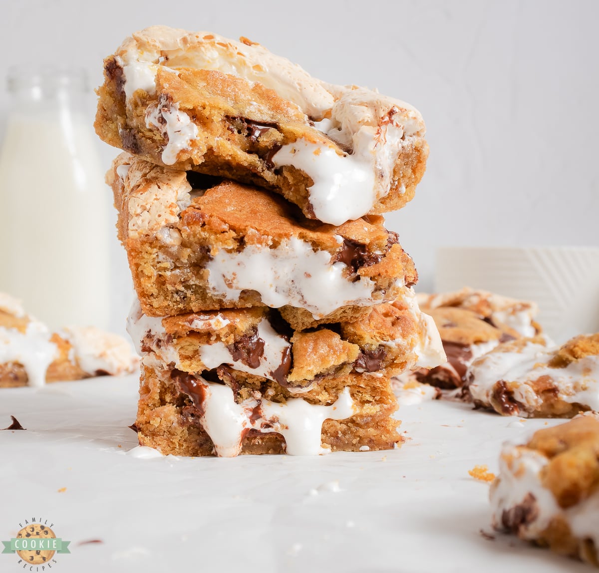 chocolate chip smores bars