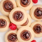 chocolate strawberry Thumbprint cookies
