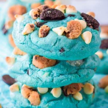 blue cookie monster cookies