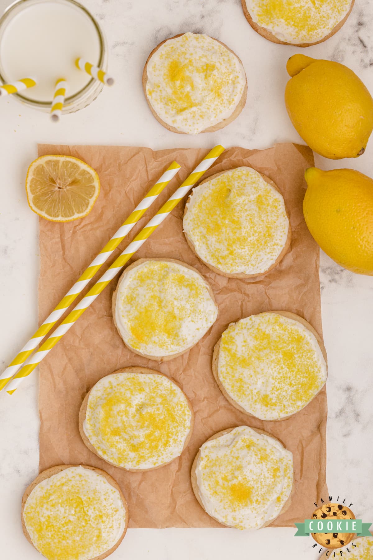 Lemon cookies made with lemonade concentrate