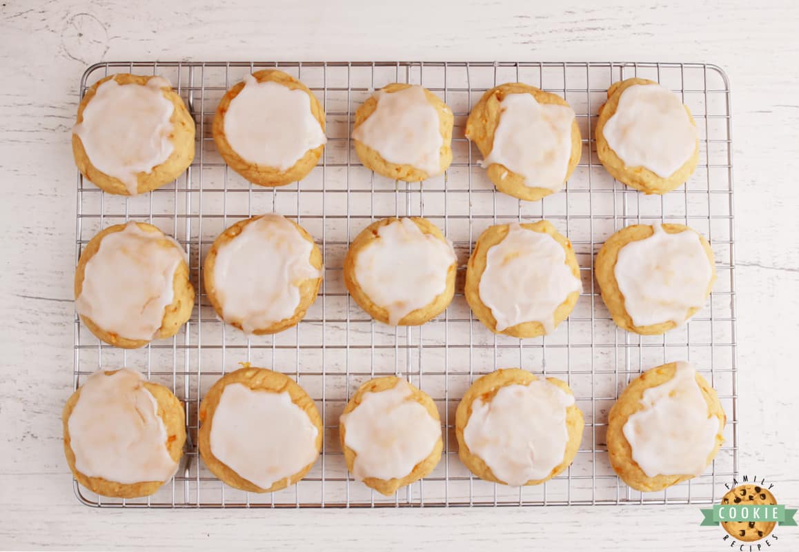 Cookies made with mandarin oranges and simple orange glaze