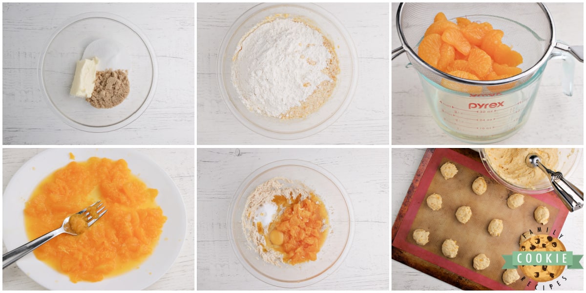 Step by step instructions on how to make Glazed Mandarin Orange Cookies