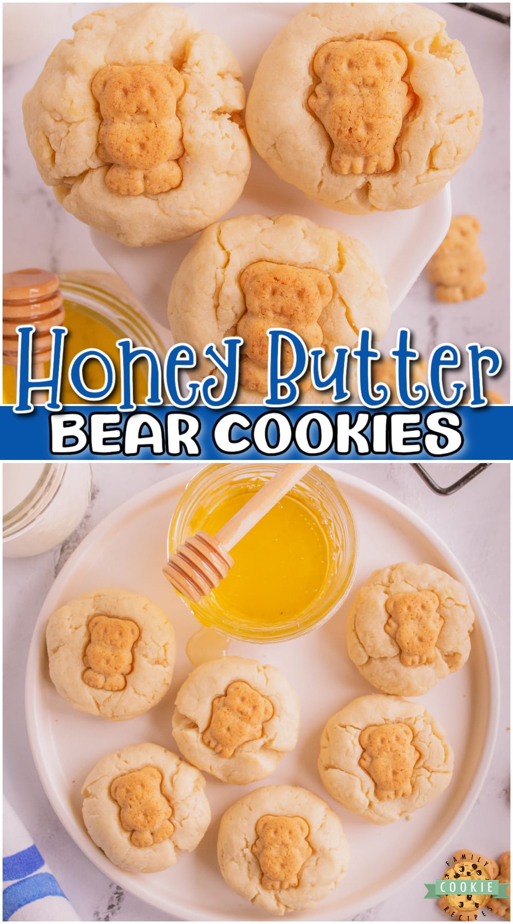 Honey Butter Bear Cookies are super cute & absolutely delicious! Teddy bear honey cookies made with honey, butter, and a few other common ingredients for a fun & tasty cookie! via @buttergirls