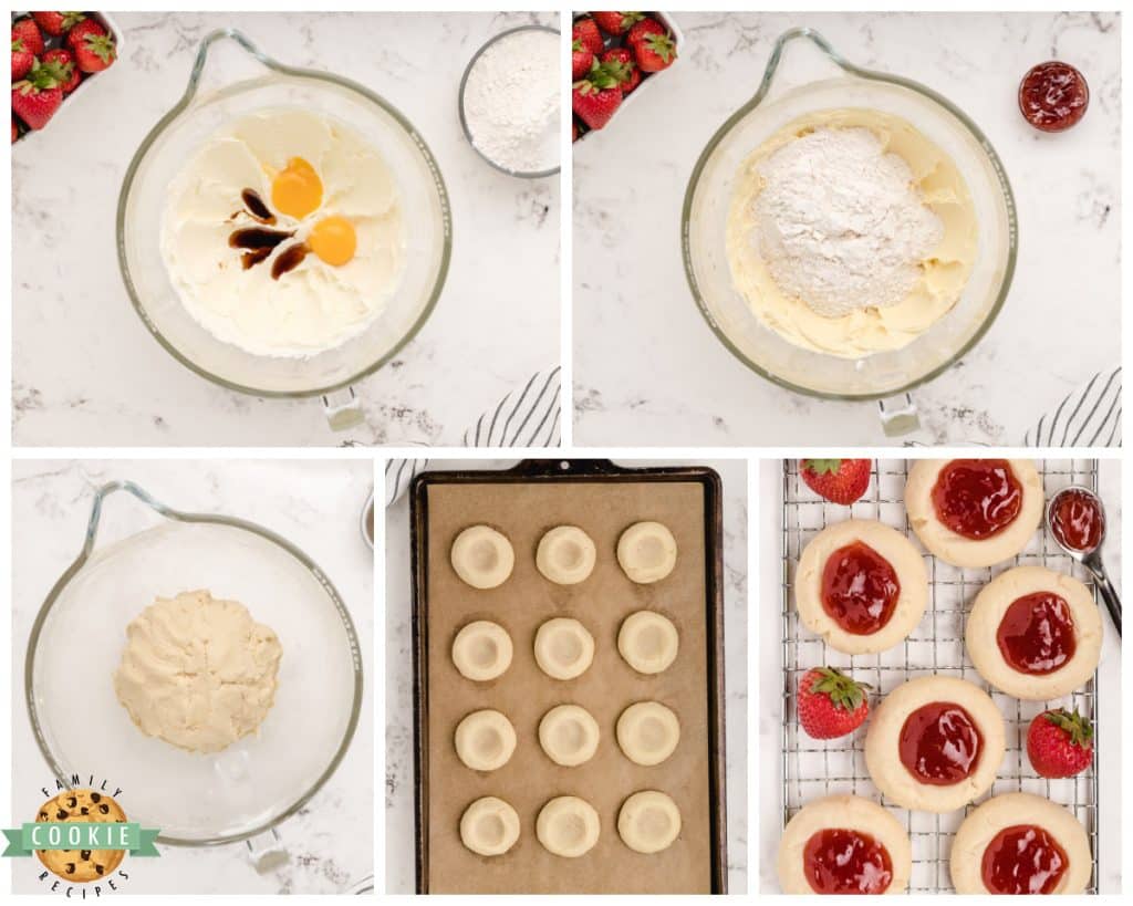 how to make strawberry thumbprint cookies