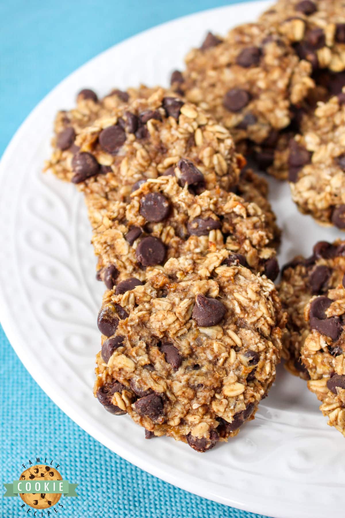 Healthy oatmeal cookies made with bananas