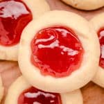 classic strawberry thumbprint cookies
