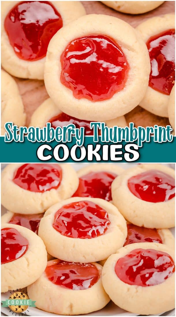 STRAWBERRY THUMBPRINT COOKIES - Family Cookie Recipes
