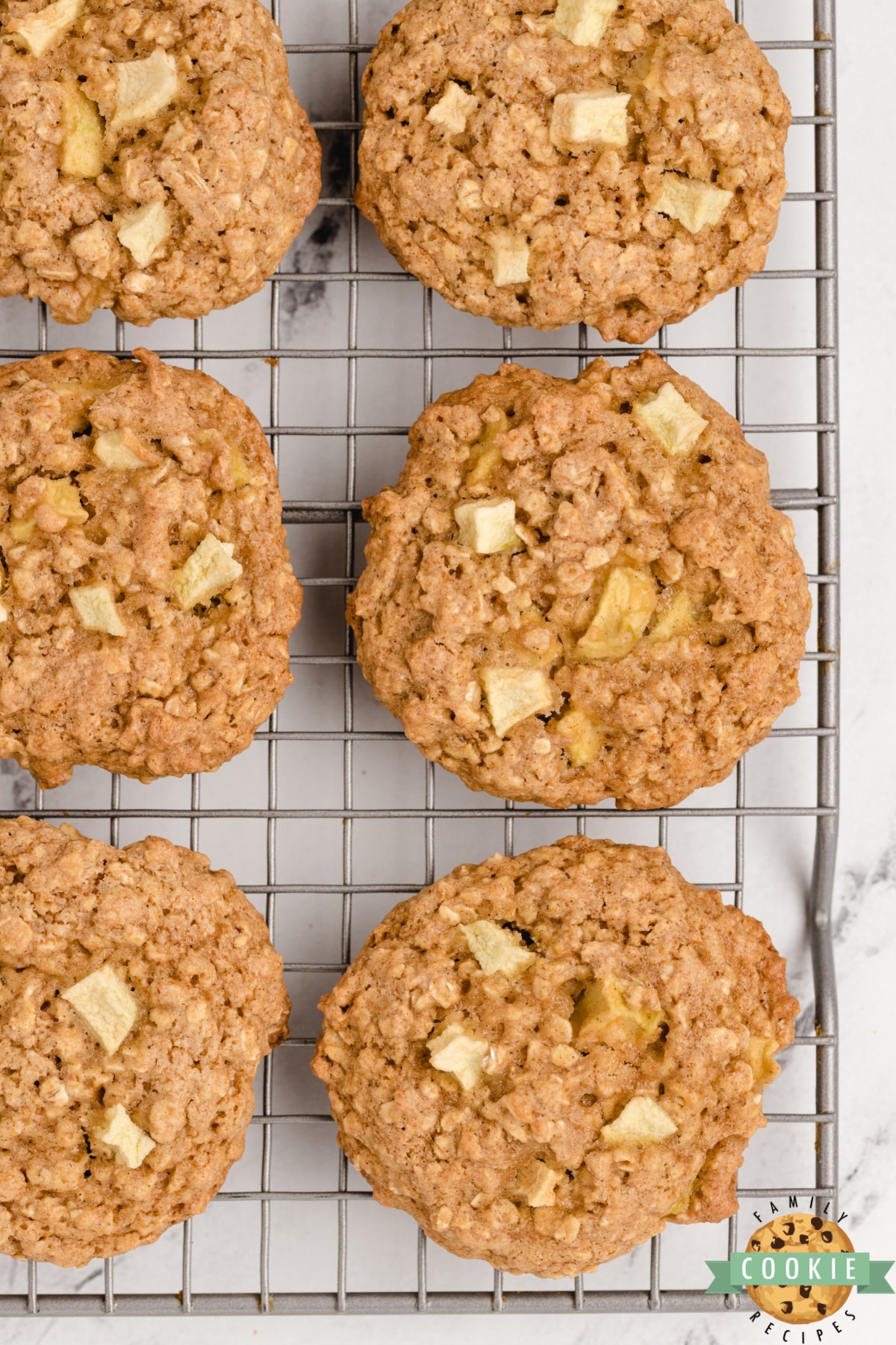 Cake mix cookies with oats and fresh apples