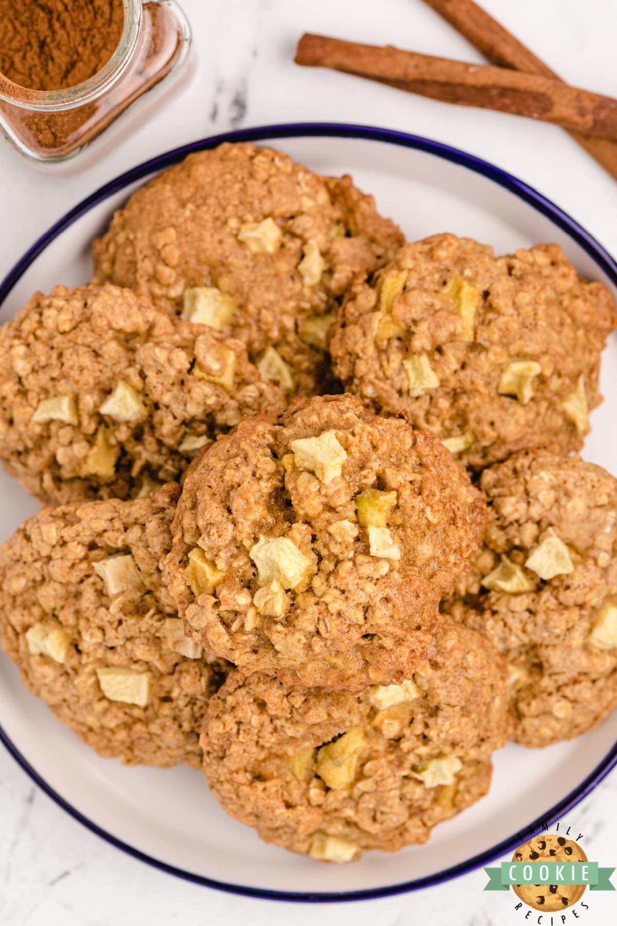 Cake Mix Oatmeal Cookies with apples