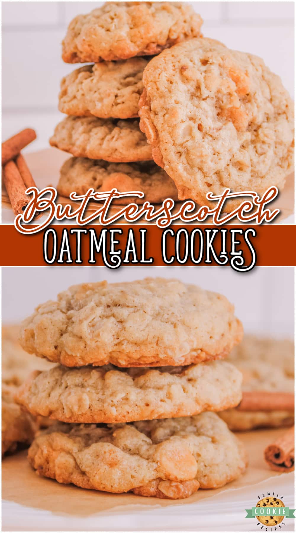 Oatmeal Butterscotch Cookies are a delicious fall favorite, made with chewy oats and studded with creamy bits of butterscotch. This recipe for oatmeal scotchies is incredible, every cookie is buttery, well spiced and the texture is simply amazing.