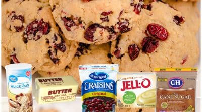 Oatmeal Craisin Cookies are soft & chewy with fantastic cranberry flavor! Oatmeal cookies with buttery crisp edges & a soft center bursting with Craisins!