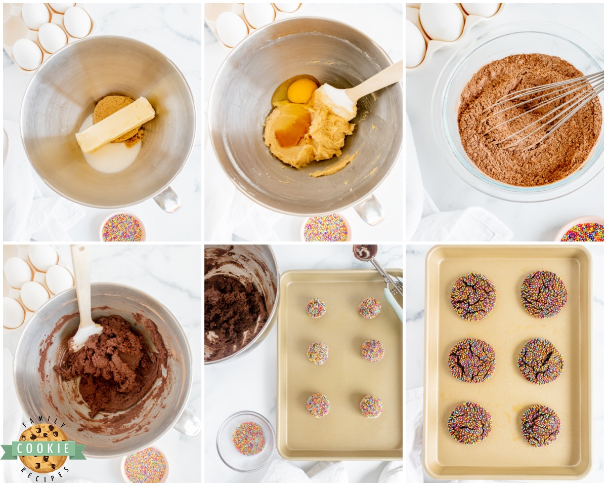 how to make chocolate sprinkle cookies