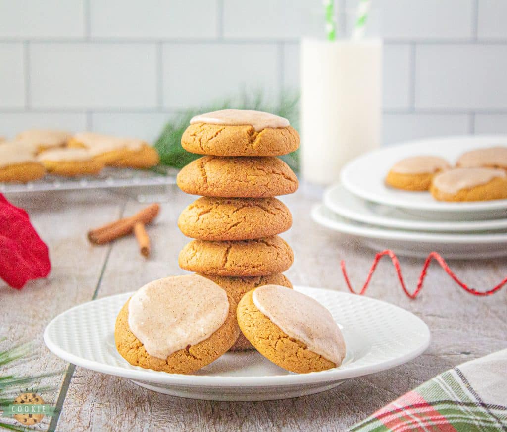 soft iced ginger molasses cookies