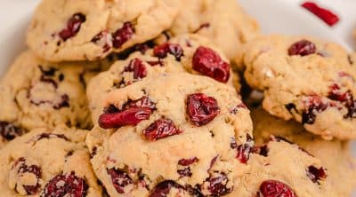plateful of Oatmeal Craisin Cookies