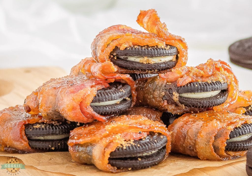 bacon wrapped oreo cookies