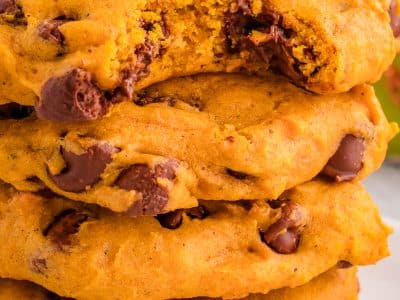 pumpkin cookies with chocolate chips