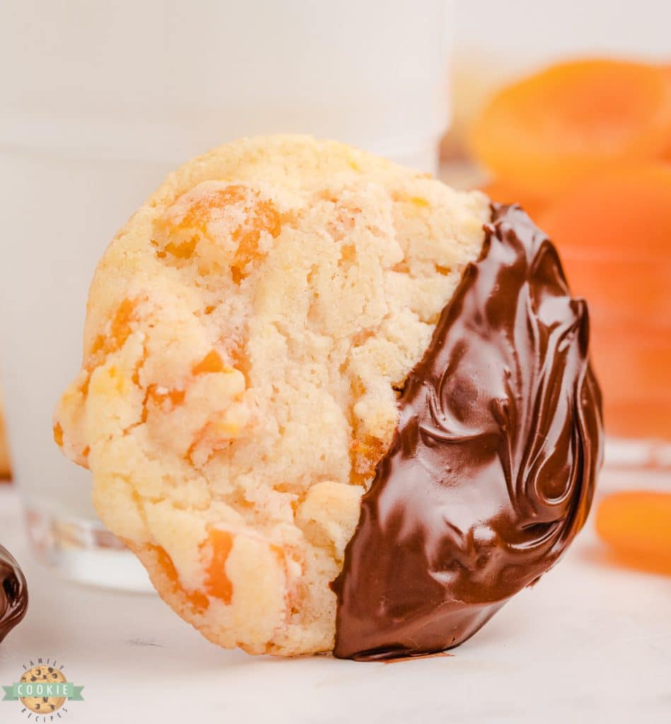 apricot cookies dipped in chocolate