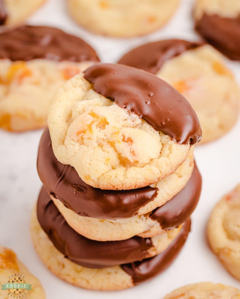 stack of apricot cookies