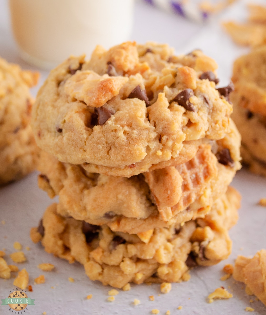 stack of Drumstick chocolate chip cookies