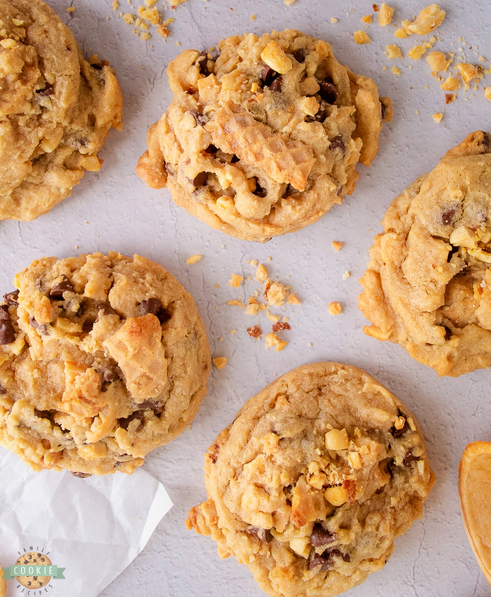 chocolate chip cookies with ice cream cones