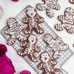 chocolate halloween skeleton cookies