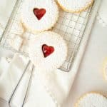 cut out Linzer cookies