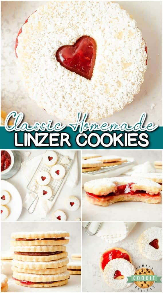 Linzer Cookies are a classic holiday cookie popular at Christmas cookie exchanges! Classic Linzer cookie recipe made with buttery shortbread & filled with sweet jam.