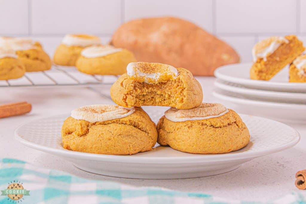 stack of sweet potato cookies