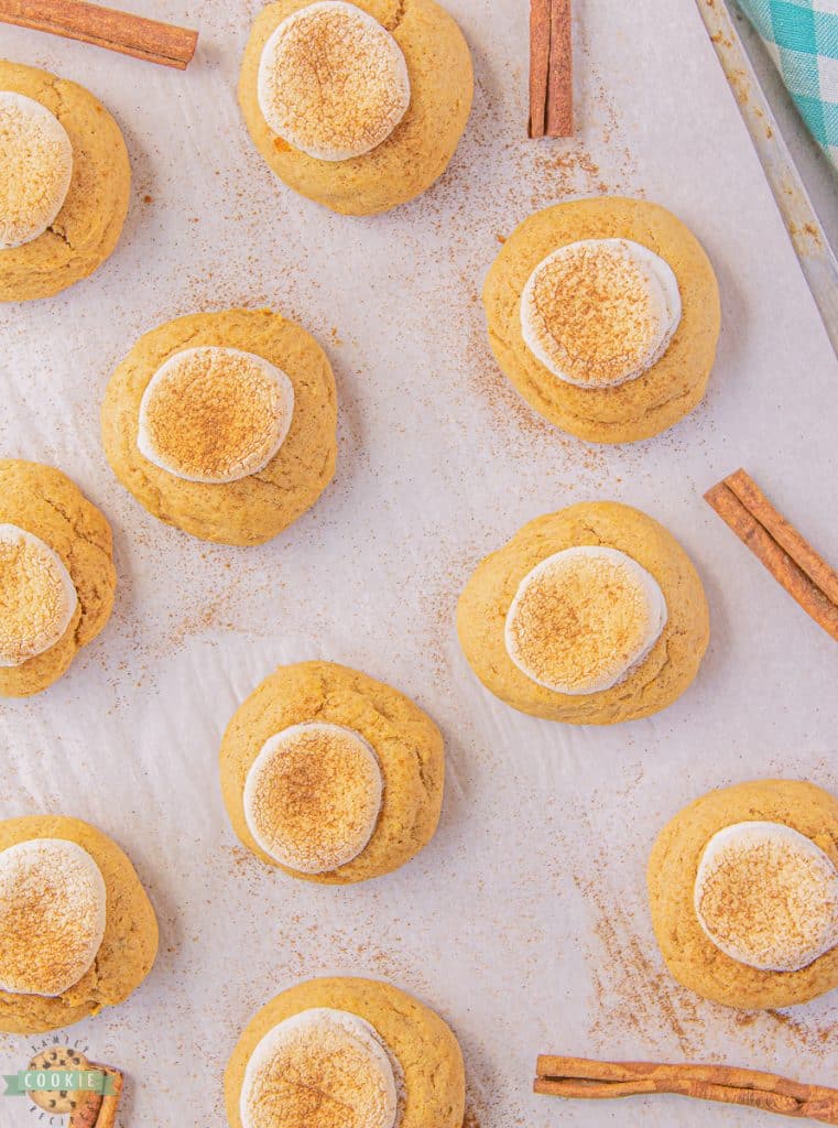 cookies made with sweet potato on parchment paper