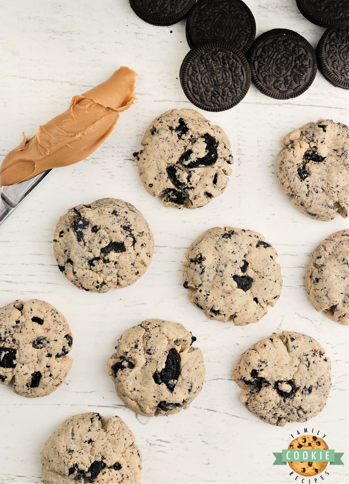 Cookies and cream cookies with peanut butter