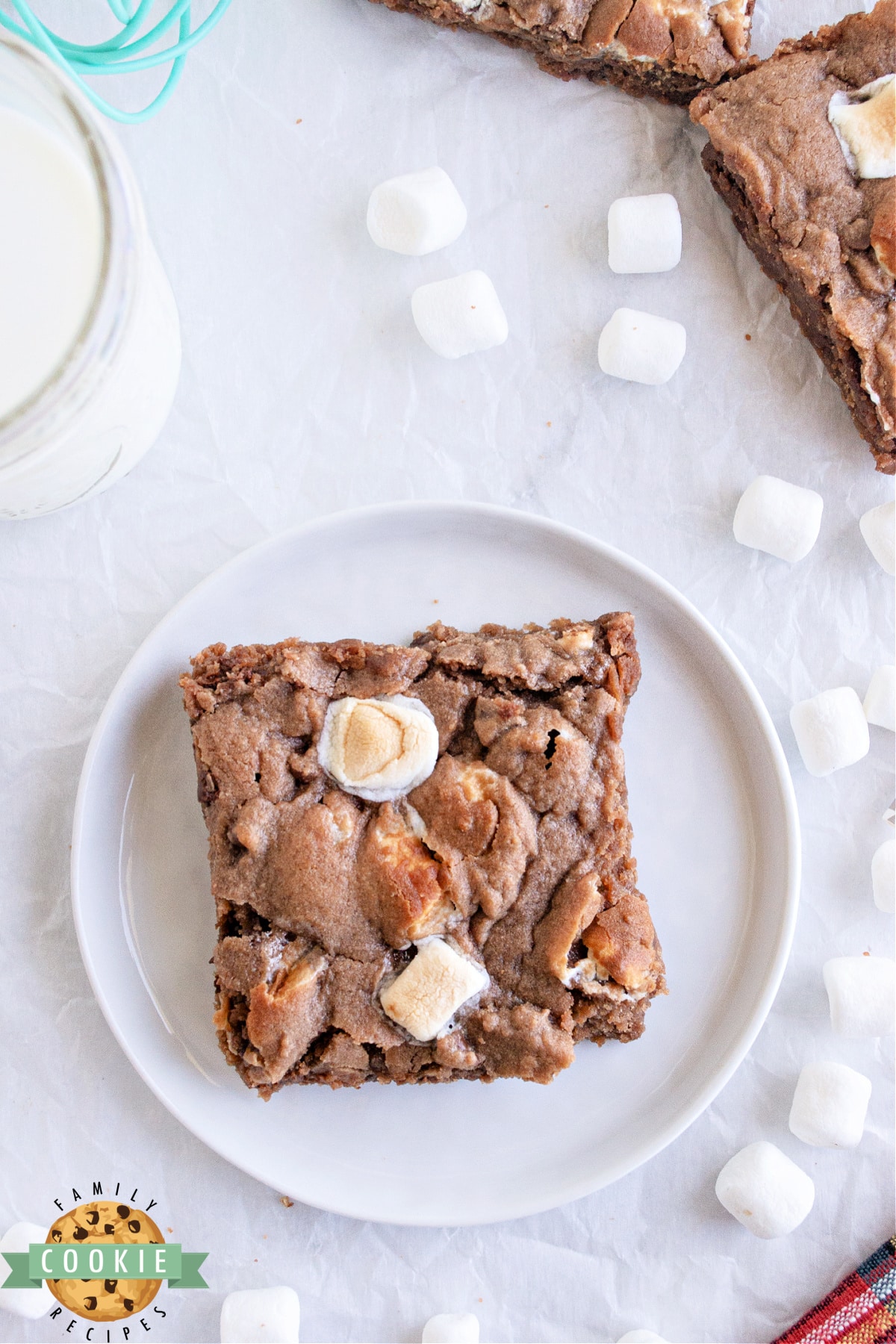 Hot cocoa chocolate chip cookie bars