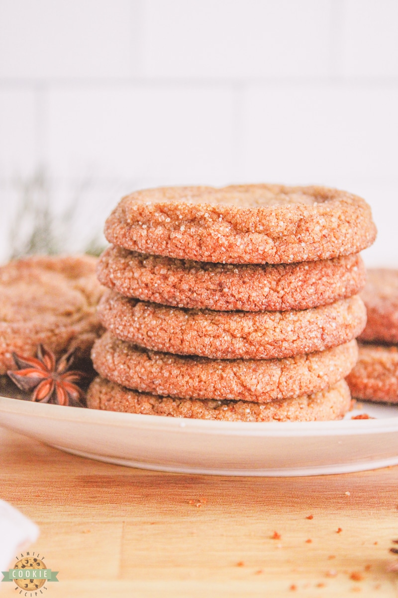 stack of ginger cookies